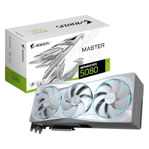 Gigabyte AORUS GeForce RTX 5080 MASTER ICE 16G Graphics Card - 16GB GDDR7