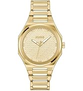 HUGO Three Hand Quartz Movement Watch for Women #Grail for HER Collection with Blue Stainless Ste...