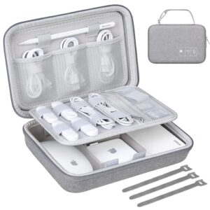 Lacdo Hard Travel Electronic Organizer Case for MacBook Power Adapter Charger