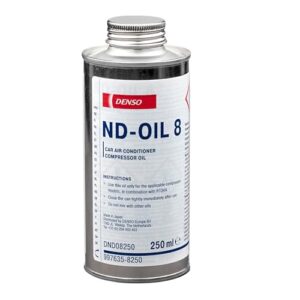 DENSO ND-oil 8 - PAG 46 Type A-C Compressor Oil 250 ml - Chemically Inactive Thermally Stable With High Viscocity Index - Compatable with R134a Type Refrigerant Compressors