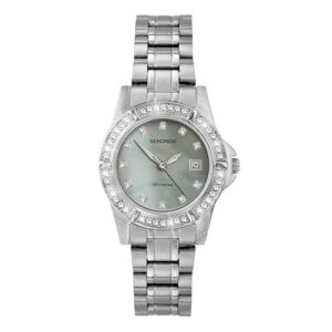 Sekonda Sienna Ladies 28mm Stone Set Bezel Dress Watch 50m Water Resistant with Date Window