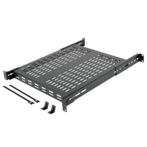 Tecmojo 1U Adjustable Vented Server Rack Mount Shelf 13.5"(343mm) - 31.8" (800mm) Depth