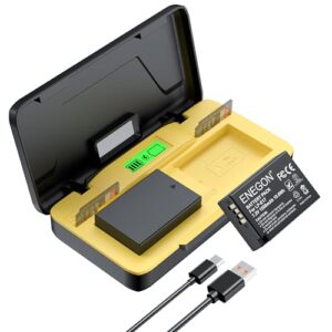 ENEGON LP-E17 Battery(2*1500mAh) 20W LCD Fast Charger SD Card Slot Set for Canon Rebel SL3