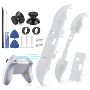2 Pack Lb Rb Bumper Button for Xbox Series S/X Shoulder Trigger Buttons Top Middle Bracket for Xbox Series S/X Controller Accessories Replacement Parts with Repair Tools(White)