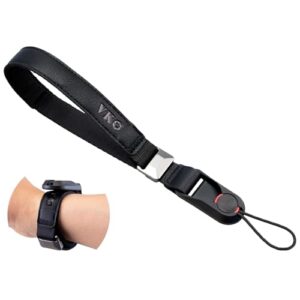 VKO Camera Wrist Strap Adjustable Quick Release Camera Wrist Lanyard Tether for Man Woman Photographers Wristband for SLR DSLR Digital Mirrorless Camera(Black)