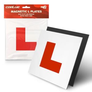 Magnetic L-Plates Red L Plate 2 Pack for Car | Motorcycle & Car Accessories for Learners and Driving Instructors