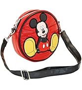 Disney Mickey Mouse Shoes-Padding IBiscuit Shoulder Bag, Red, 23 x 16 cm