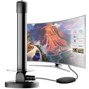 Indoor TV Aerial - Freeview Aerial with Signal Booster