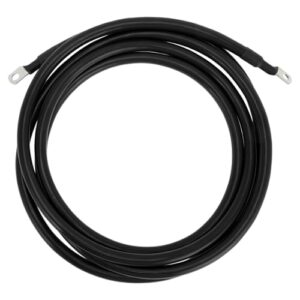 VekAuto 1 Pc Battery Inverter Cable 2 AWG Gauge 10FT 5/16" Lug Battery Cable Universal for Car Vehicle Boat RV Solar Tinned Copper Black