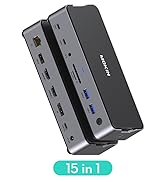 USB C Docking Station 3 Monitors Laptop USB C Dock Dual Monitor with 2 HDMI DisplayPort 4K144Hz,U...