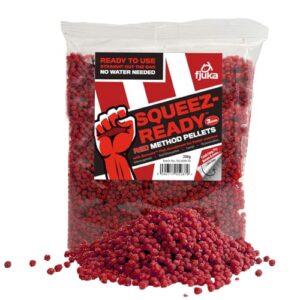 Fjuka Red Squeez-Ready Method Pellet 200g | Ready-prepped 2mms | Carp