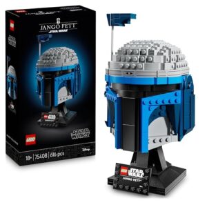 LEGO Star Wars 75408 Jango Fett Helmet - Mandalorian Model Kit for Adults - Building Set incl. a Stand