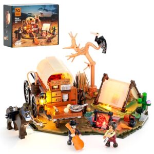 FUNWHOLE Western Cowboy Camp Building Set