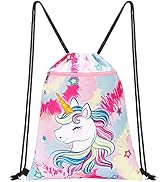 WAWSAM Drawstring Backpack for Kids - 34 x 45cm Sports Gym PE Bag Waterproof Beach Swimming Pool ...