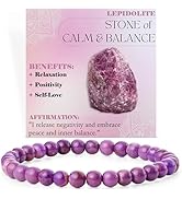 Bivei Crystal Bracelet for Women 6mm Beaded Semi Precious Natural Stone Stretch Elastic Jewelry Y...