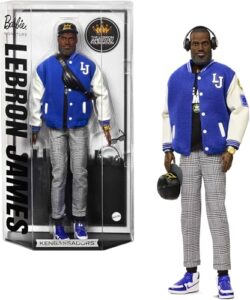 Barbie Signature LeBron James Kenbassadors Doll Collectible with Varsity Bomber Jacket Outfit & Accessories Including Headphones