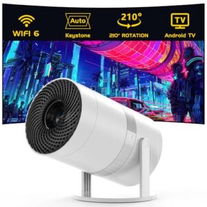 【Auto Keystone】Mini Projector WiFi6 Bluetooth with Android App