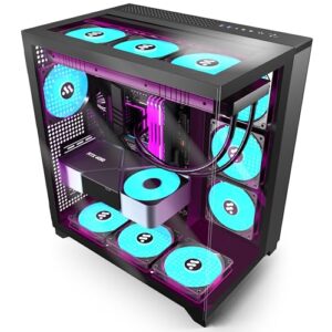 ANSAITE PC CASE ATX 3 PWM ARGB Fans Pre-Installed