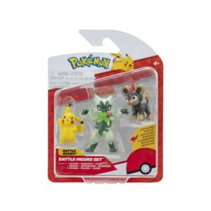 Pokémon Battle Figure 3 Pack - Features 2-Inch Litleo and Pikachu and 3-Inch Floragato Battle Figures