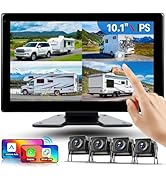 Hodozzy Reversing Camera Kit for Vans with 10.1 inch HD Monitor and 2 Reverse Cameras 64G SD Card...