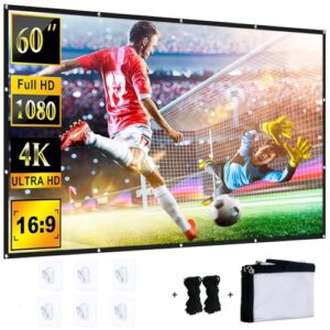 YiYunTE Projector Screen 60 Inch