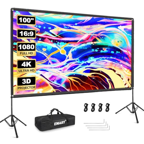 Projector Screen and Stand 100inch