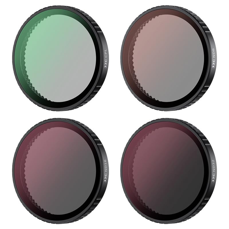 JJC 4 Pack ND CPL Filter Kit Compatible with DJI Osmo Action 5 Pro 4 3 Camera