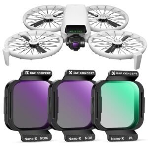 K&F Concept 3-Pack Polarizer ND8 ND16 Filters Compatible with DJI Flip