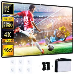YiYunTE Projector Screen 72 Inch