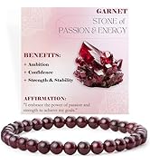 Bivei Crystal Bracelet for Women 6mm Beaded Semi Precious Natural Stone Stretch Elastic Jewelry Y...
