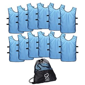 Football Bibs for Juniors and Adults (12-Pack) | Perfect for Netball