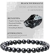 Bivei Crystal Bracelet for Women 6mm Beaded Semi Precious Natural Stone Stretch Elastic Jewelry Y...