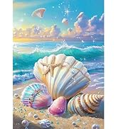 Bowetile DIY Seaside Town Diamond Painting, Seaside Scenery Diamond Art Painting Kits for Adults,...