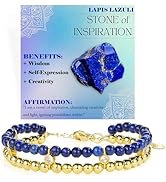 Bivei Beaded Bracelet for Women Chakra Stones Crystal Natural Gemstone 14K Gold Plated Bead Ball ...