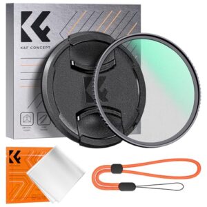 K&F Concept 72mm Black Diffusion 1/4 Filter Mist Soft Glow Diffuser Lens Filters + Lens Cap (Nano-K Series)