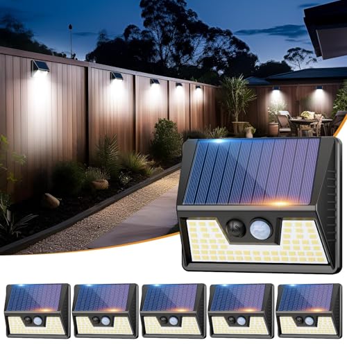 ighep Solar Lights Outdoor Motion Sensor- Led Security Lights IP65 Waterproof