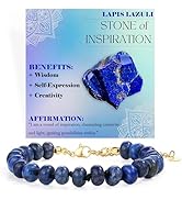 Bivei Crystal Bracelet for Women, Natural Gemstone Beaded Bracelets Handmade Jewelry Yoga Protect...