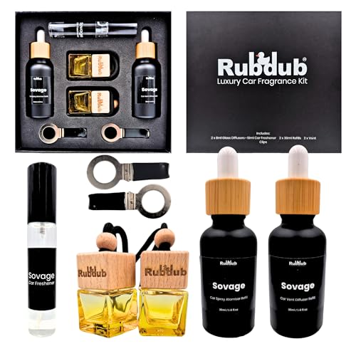 Sovage Inspired Car Air Fresheners | Luxury Car Scent Diffuser Refill Gift Set | Strong