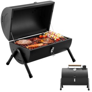 Camping Portable BBQ Barbecue Grill Outdoor Compact Smoker Small Oil Drum Barbecue