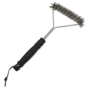 Triangle BBQ Grill Cleaning Brush Heavy-Duty 3-Sided Grill Cleaner with Bristles Deep Cleaning Wire Brush for BBQ Grills & Smoker Grates
