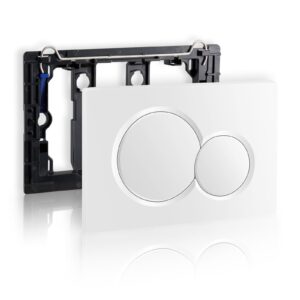Empyreal Actuator Plate Push Plate Toilet Cistern Replacement Parts Compatible with Geberit Sigma 01 UP300 & 320 Actuator Plate 115770115 White Plastic for 2 Flushes Pack of 1