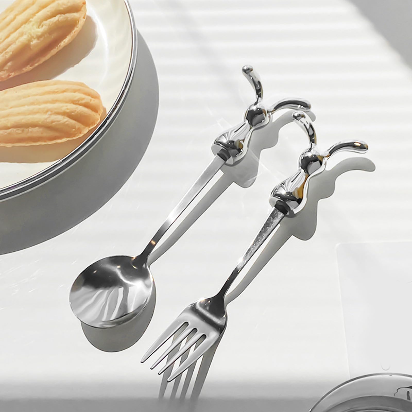 Bunny Silverware Fork and Spoon