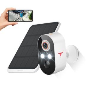 Wireless Solar Security Camera with Spotlights