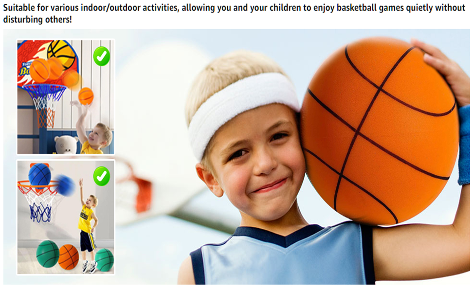 Silent Basketball,Size 7 Uncoated