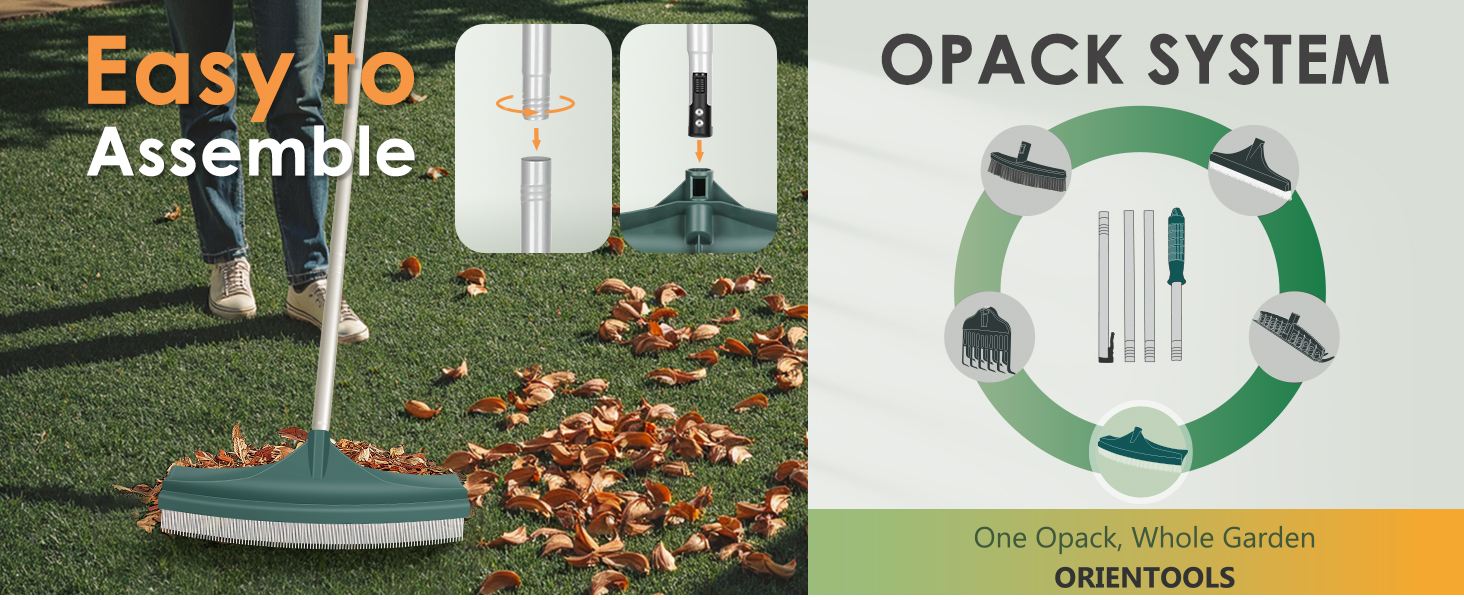 Grass leaf rake