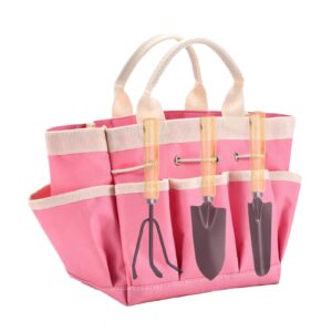 Garden Tools Holder Bags - Garden Tools Bags Organizer Heavy Duty 8 Pocket - Storage With Handles And Elastic Straps - Gardening Tote | For Indoor Outdoo