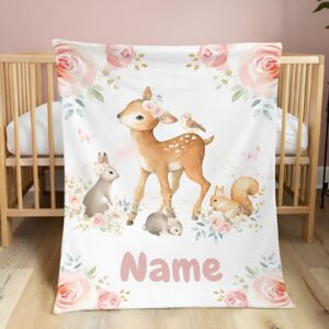 Personalised Baby Blanket with Name and Date of Birth