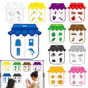 Magnetic Color Sorting - Color Matching Magnets - Preschool Learning Activity for Homeschool