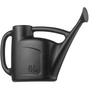 Hardys 6L Black Rose Watering Can - Outdoor & Indoor Watering Can with Detachable Sprinkler Rose Head