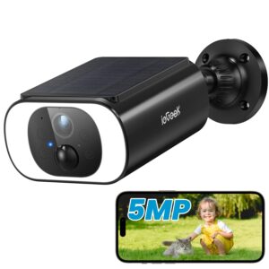 ieGeek 5MP Solar Security Camera Outdoor Wireless with Built-in Solar Panel